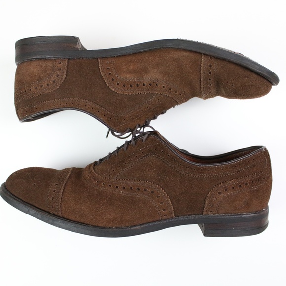 Allen Edmonds Cap Toe Oxford Suede Leather 9 D - Picture 2 of 8